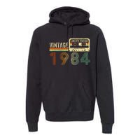 40 Year Old Gifts Vintage 1984 40th Birthday Cassette Tape Premium Hoodie