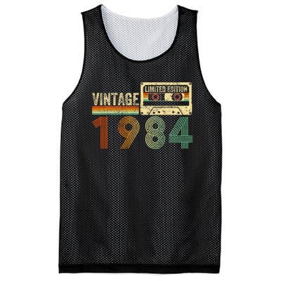 40 Year Old Gifts Vintage 1984 40th Birthday Cassette Tape Mesh Reversible Basketball Jersey Tank