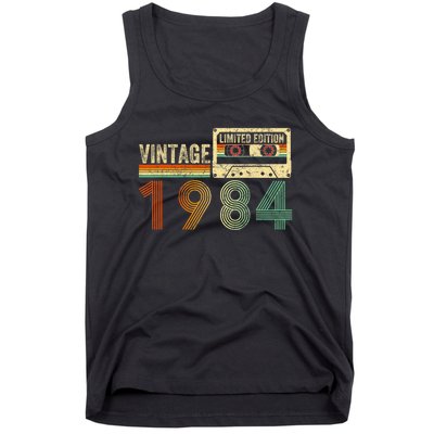 40 Year Old Gifts Vintage 1984 40th Birthday Cassette Tape Tank Top