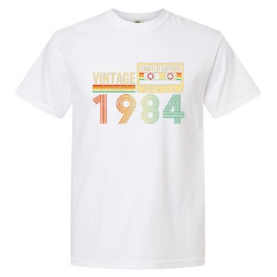 40 Year Old Gifts Vintage 1984 40th Birthday Cassette Tape Garment-Dyed Heavyweight T-Shirt