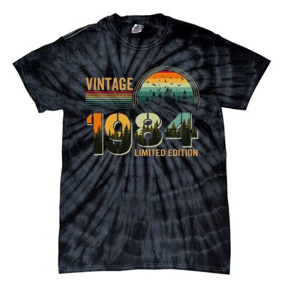 40 Year Old Retro Gift Wo Vintage 1984 40th Birthday Tie-Dye T-Shirt