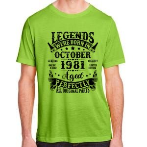 43 Years Old Legend Since October 1981 43rd Birthday Dad Adult ChromaSoft Performance T-Shirt