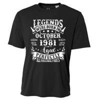 43 Years Old Legend Since October 1981 43rd Birthday Dad Cooling Performance Crew T-Shirt