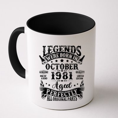 43 Years Old Legend Since October 1981 43rd Birthday Dad Mug