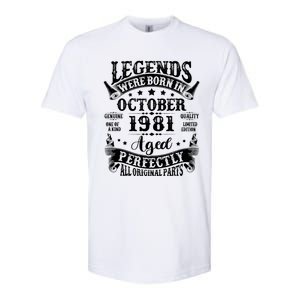 43 Years Old Legend Since October 1981 43rd Birthday Dad Softstyle CVC T-Shirt