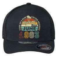 40 Year Old Awesome Since June 1983 40th Birthday Flexfit Unipanel Trucker Cap