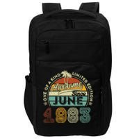 40 Year Old Awesome Since June 1983 40th Birthday Impact Tech Backpack