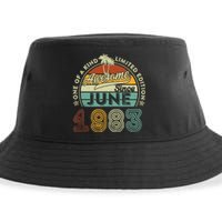 40 Year Old Awesome Since June 1983 40th Birthday Sustainable Bucket Hat