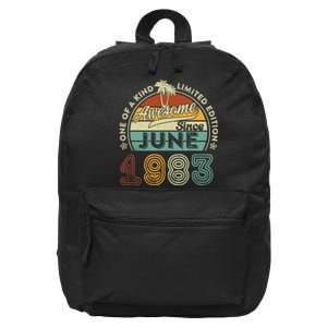 40 Year Old Awesome Since June 1983 40th Birthday 16 in Basic Backpack