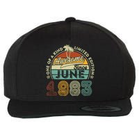 40 Year Old Awesome Since June 1983 40th Birthday Wool Snapback Cap