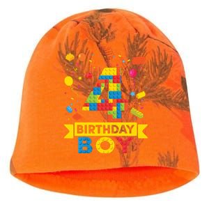 4 Year Old Building Blocks 4th Birthday Boy Kati - Camo Knit Beanie