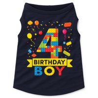 4 Year Old Building Blocks 4th Birthday Boy Doggie Tank