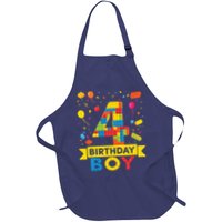 4 Year Old Building Blocks 4th Birthday Boy Apron