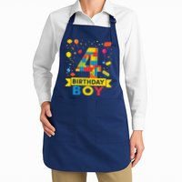 4 Year Old Building Blocks 4th Birthday Boy Apron
