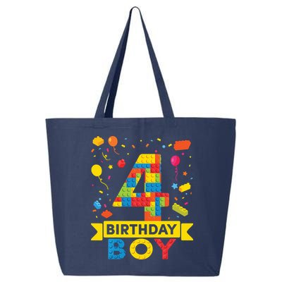 4 Year Old Building Blocks 4th Birthday Boy 25L Jumbo Tote