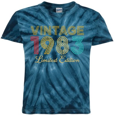 40 Years Old Vintage 1983 Limited Edition 40th Birthday Kids Tie-Dye T-Shirt