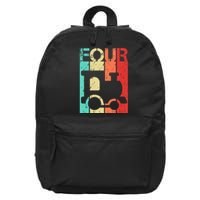 4 Year Old Train Birthday Fourth 4th Birthday 16 in Basic Backpack