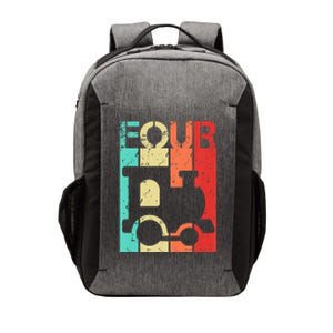 4 Year Old Train Birthday Fourth 4th Birthday Vector Backpack