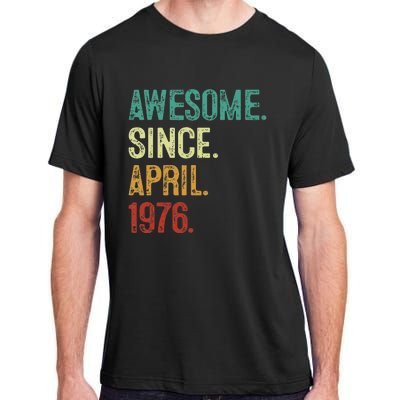 47 Years Old Awesome Since April 1976 47th Birthday Adult ChromaSoft Performance T-Shirt