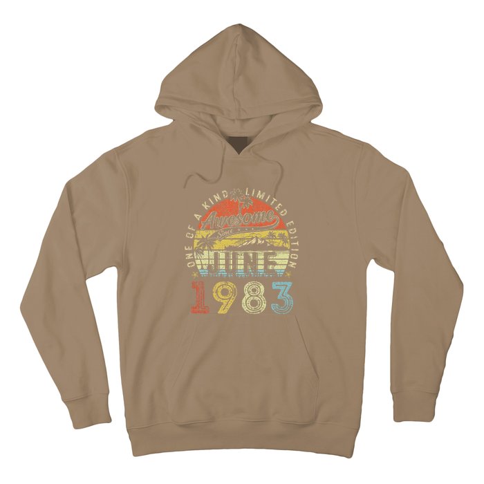 40 Year Old Awesome Since June 1983 40th Birthday (1) Hoodie