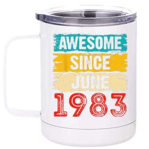 40 Year Old Awesome Since June 1983 40th Birthday Gifts 12 oz Stainless Steel Tumbler Cup