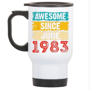 40 Year Old Awesome Since June 1983 40th Birthday Gifts Stainless Steel Travel Mug