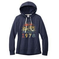 45 Year Old Awesome Since April 1978 45th Birthday Women's Fleece Hoodie