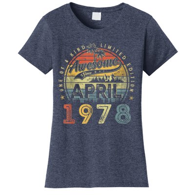 45 Year Old Awesome Since April 1978 45th Birthday Women's T-Shirt