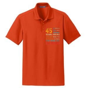 45 Years of Being a Legend, 45th Birthday Present Gift Dry Zone Grid Polo