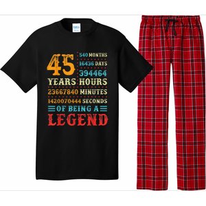 45 Years of Being a Legend, 45th Birthday Present Gift Pajama Set