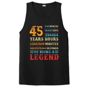 45 Years of Being a Legend, 45th Birthday Present Gift PosiCharge Competitor Tank