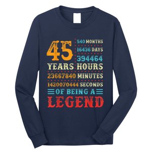 45 Years of Being a Legend, 45th Birthday Present Gift Long Sleeve Shirt