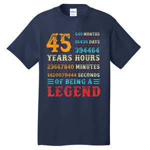 45 Years of Being a Legend, 45th Birthday Present Gift Tall T-Shirt