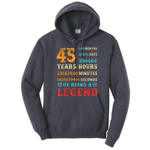 45 Years of Being a Legend, 45th Birthday Present Gift Tall Hoodie