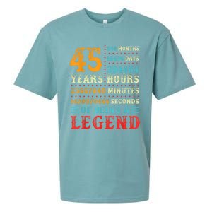 45 Years of Being a Legend, 45th Birthday Present Gift Sueded Cloud Jersey T-Shirt