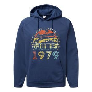 44 Year Old Awesome Since June 1979 44th Birthday Performance Fleece Hoodie