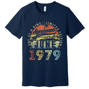 44 Year Old Awesome Since June 1979 44th Birthday Premium T-Shirt