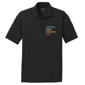 4 Year Old Gift Awesome Since February 2019 4th Birthday PosiCharge RacerMesh Polo