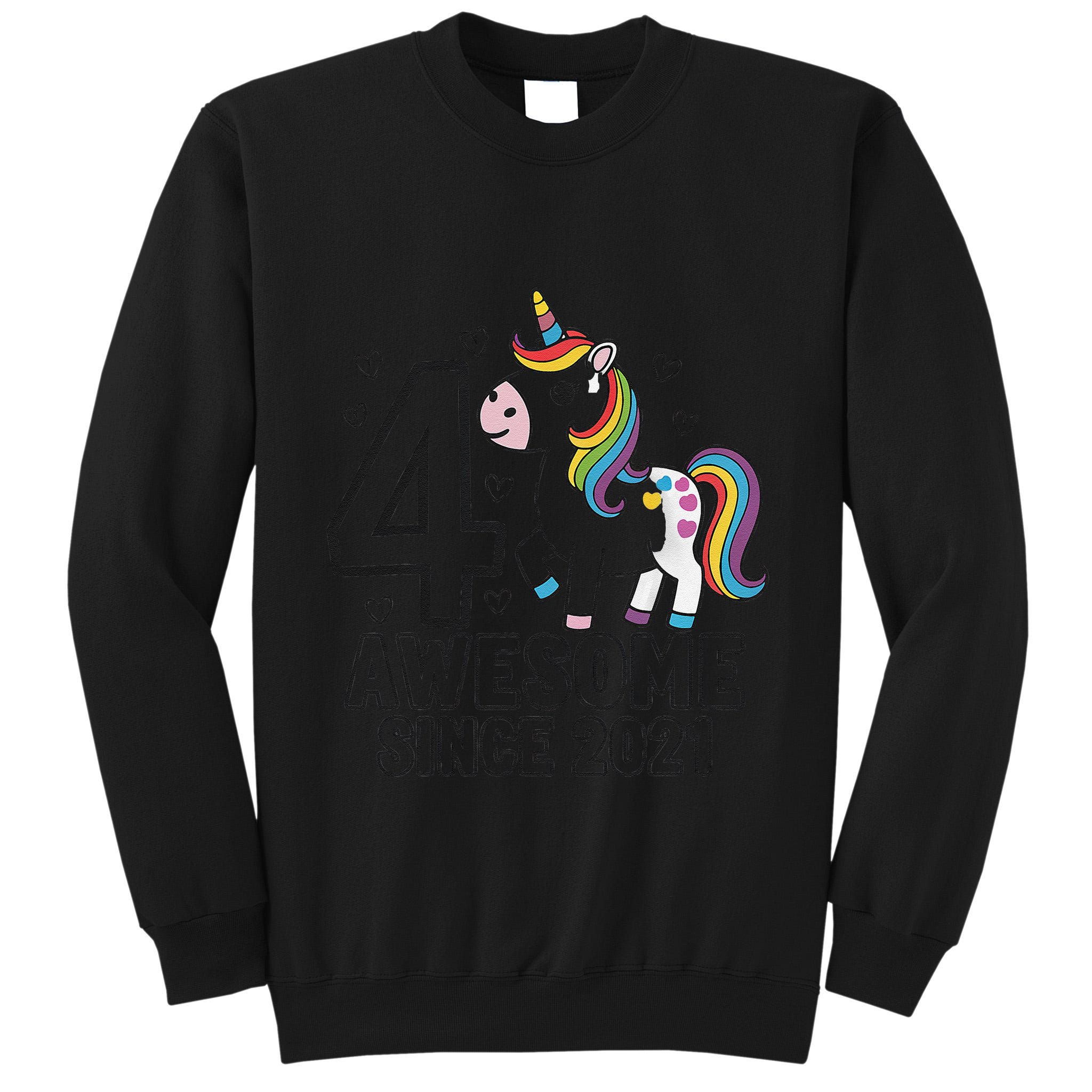 4 Year Old Unicorn Gifts For Girl 4th Birthday Party Gift Tall Sweatshirt
