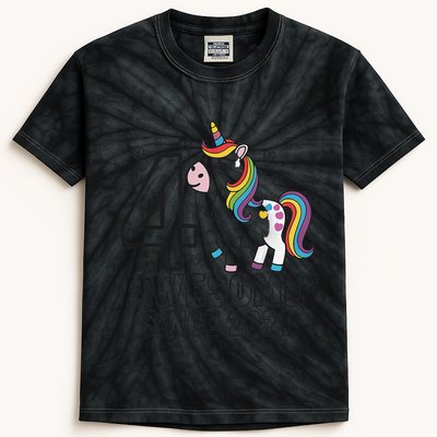 4 Year Old Unicorn Gifts For Girl 4th Birthday Party Gift Kids Tie-Dye T-Shirt