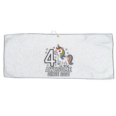 4 Year Old Unicorn Gifts For Girl 4th Birthday Party Gift Large Microfiber Waffle Golf Towel
