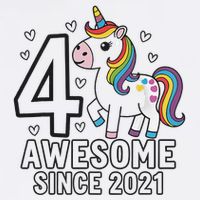 4 Year Old Unicorn Gifts For Girl 4th Birthday Party Gift Womens Tank Top