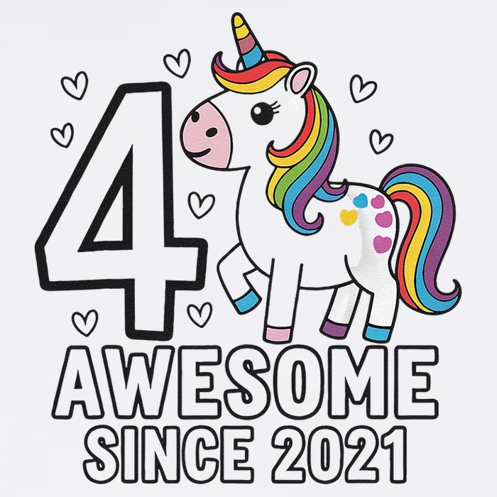 4 Year Old Unicorn Gifts For Girl 4th Birthday Party Gift Womens Tank Top