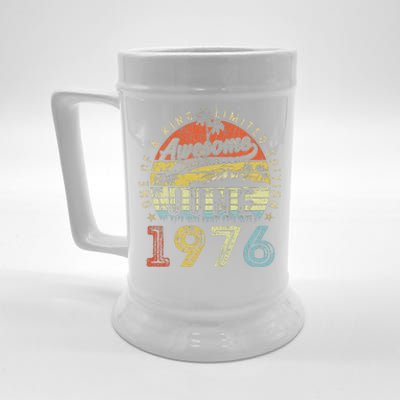 47 Year Old Awesome Since June 1976 47th Birthday Beer Stein