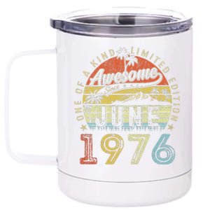 47 Year Old Awesome Since June 1976 47th Birthday 12 oz Stainless Steel Tumbler Cup