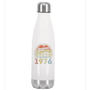 47 Year Old Awesome Since June 1976 47th Birthday Stainless Steel Insulated Water Bottle