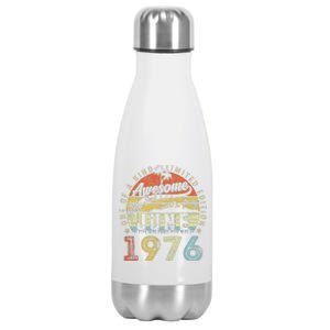 47 Year Old Awesome Since June 1976 47th Birthday Stainless Steel Insulated Water Bottle