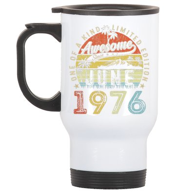 47 Year Old Awesome Since June 1976 47th Birthday Stainless Steel Travel Mug