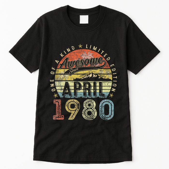 44 Year Old Vintage April 1980 44th Birthday Tall T-Shirt