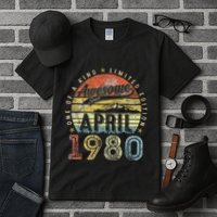 44 Year Old Vintage April 1980 44th Birthday Tall T-Shirt